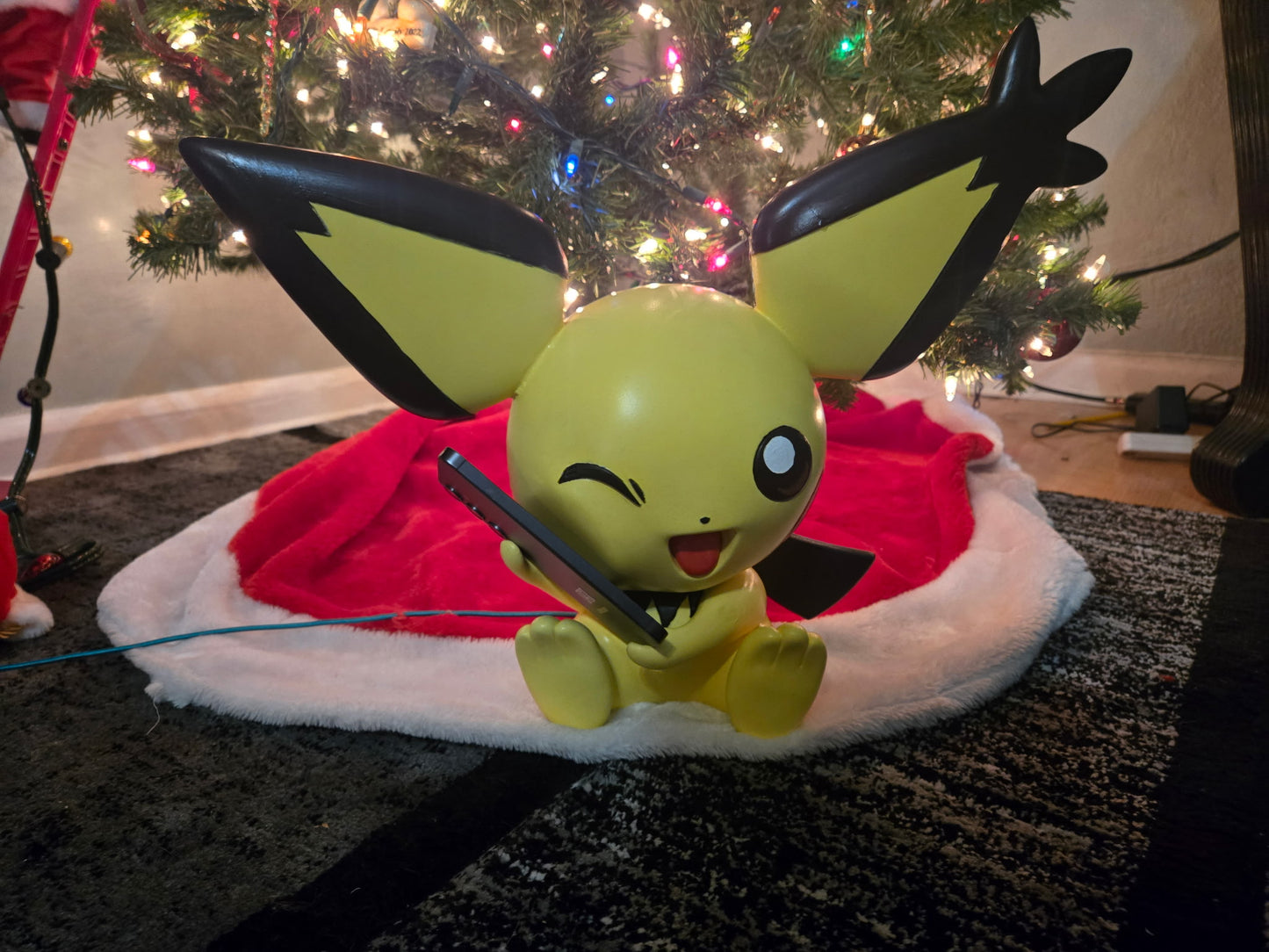 Hand-Painted 3D Printed Cute Electric Critter Phone Charging Station - Life-Size Holder