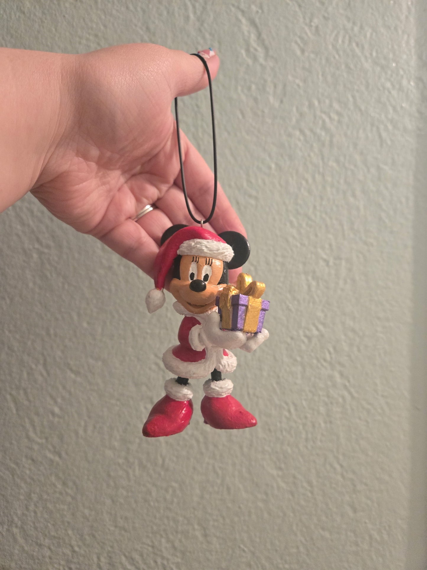 Festive Mouse Character Ornament - Hand-Painted 3D Printed Holiday Decoration (Contact us for custom ornament quotes)