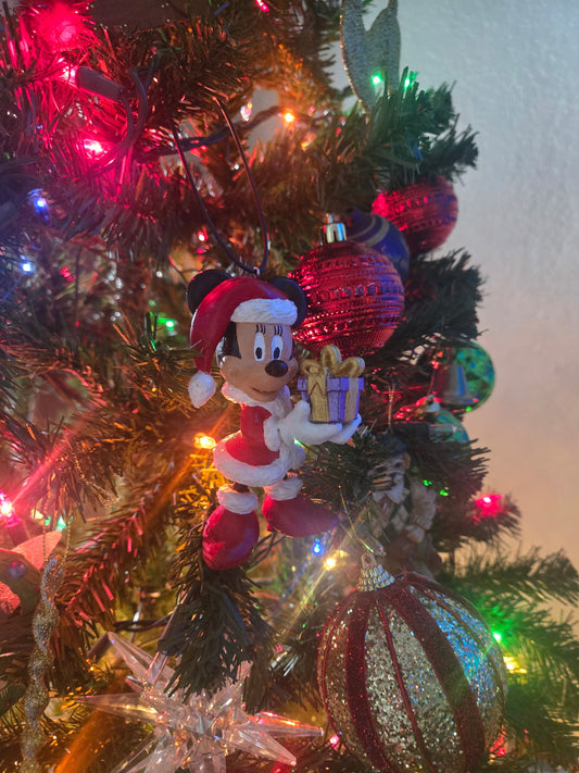 Festive Mouse Character Ornament - Hand-Painted 3D Printed Holiday Decoration (Contact us for custom ornament quotes)