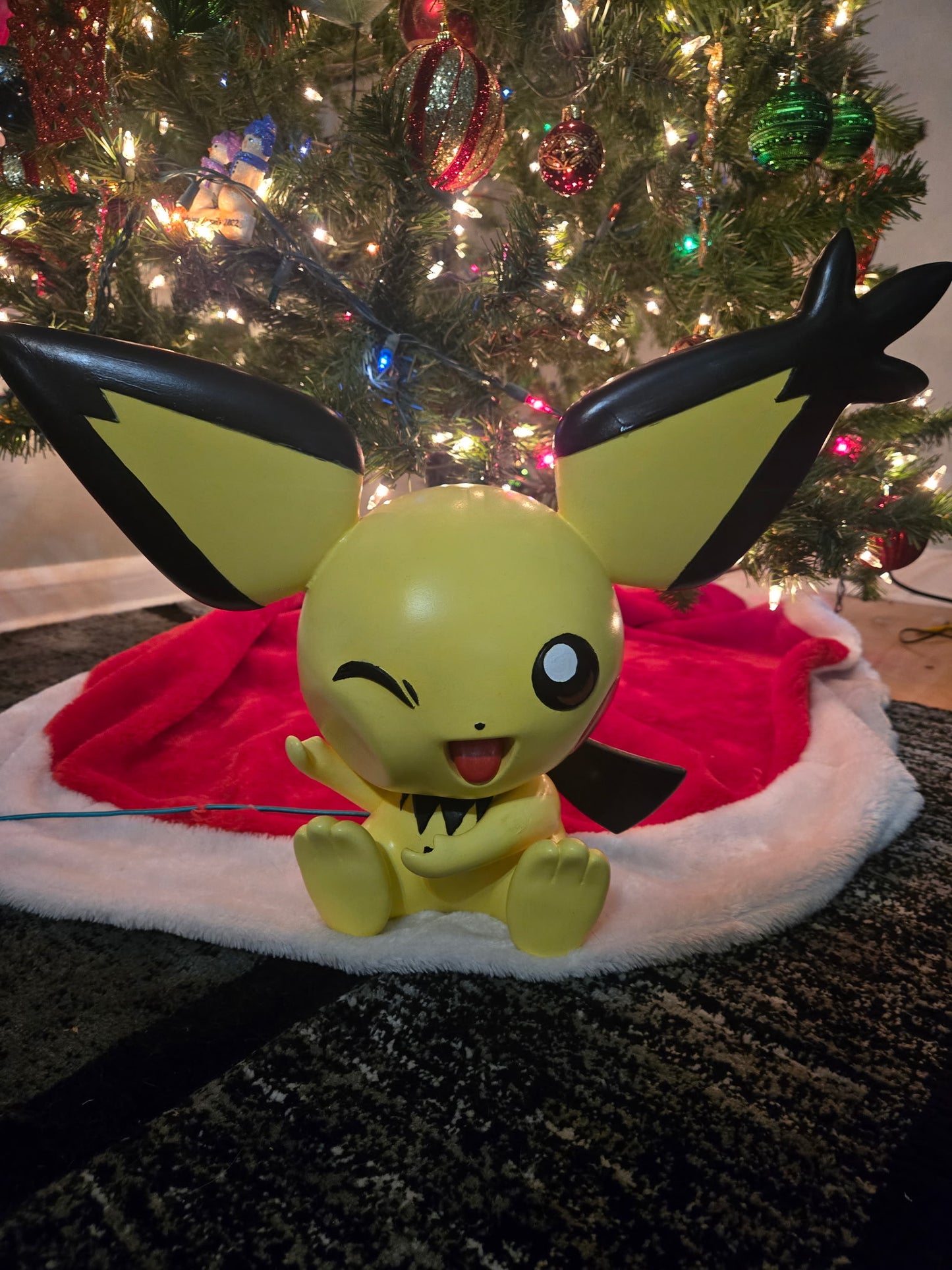 Hand-Painted 3D Printed Cute Electric Critter Phone Charging Station - Life-Size Holder