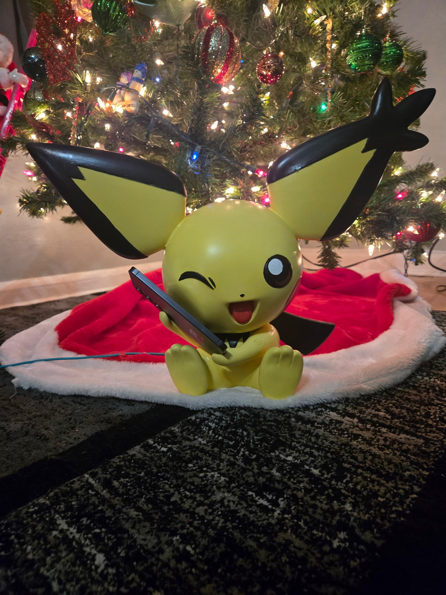 Hand-Painted 3D Printed Cute Electric Critter Phone Charging Station - Life-Size Holder