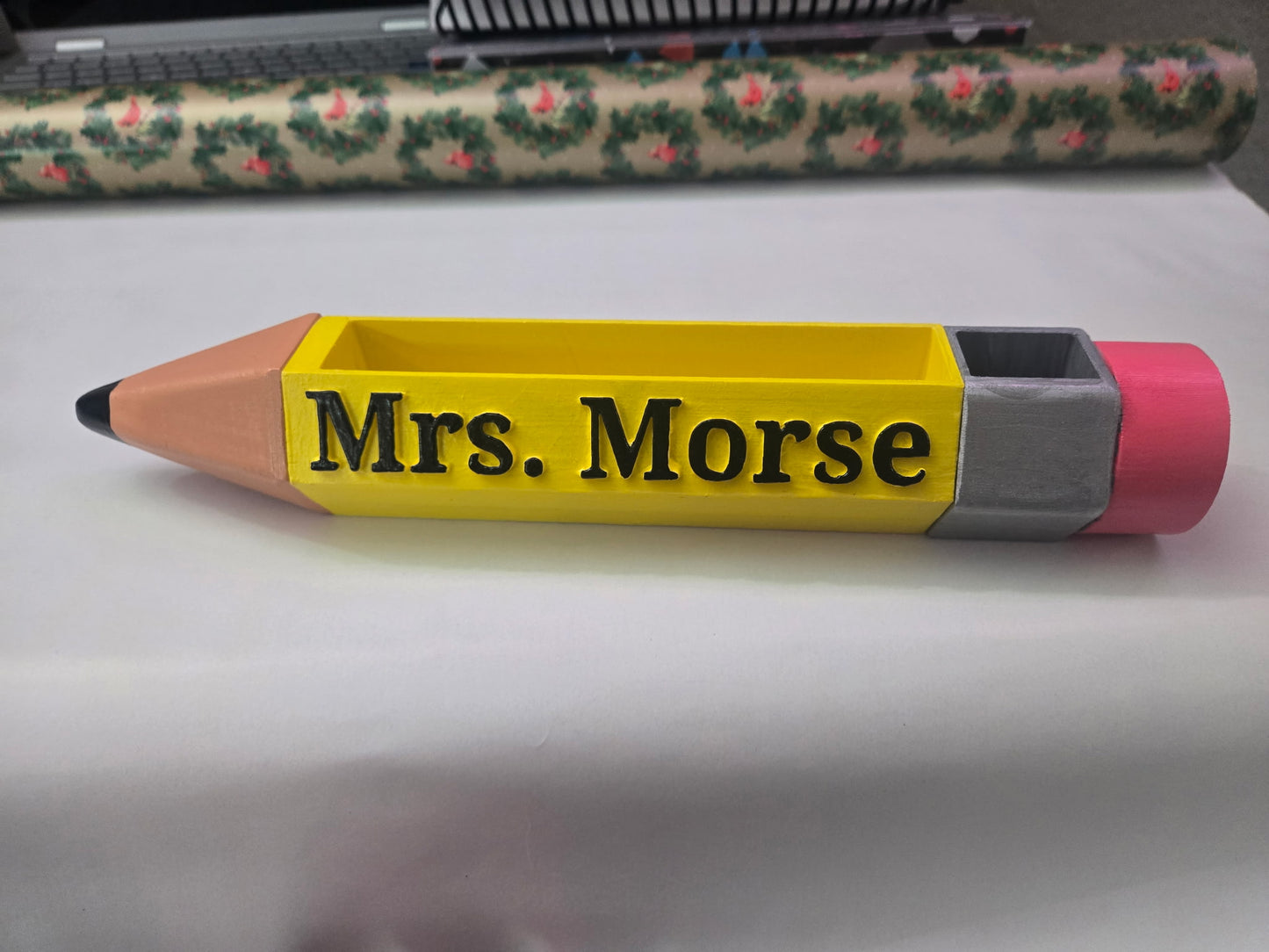 Personalized Pencil Caddy - Custom Teacher Name Desk Organizer