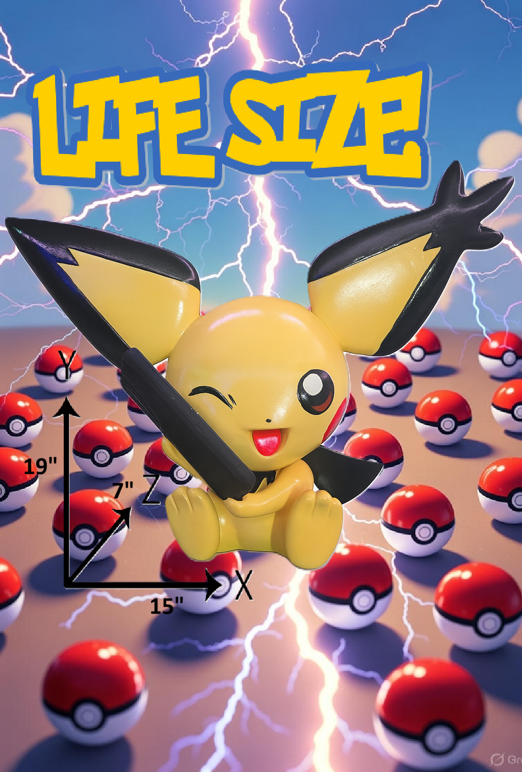 Hand-Painted 3D Printed Cute Electric Critter Phone Charging Station - Life-Size Holder